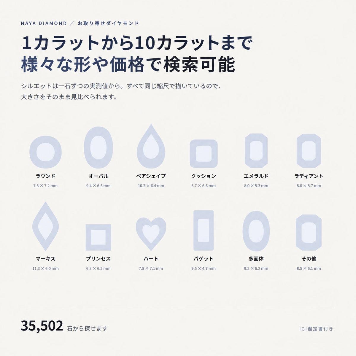 35,000石から選べる「ダイヤモンドを取り寄せる」を公開しました
