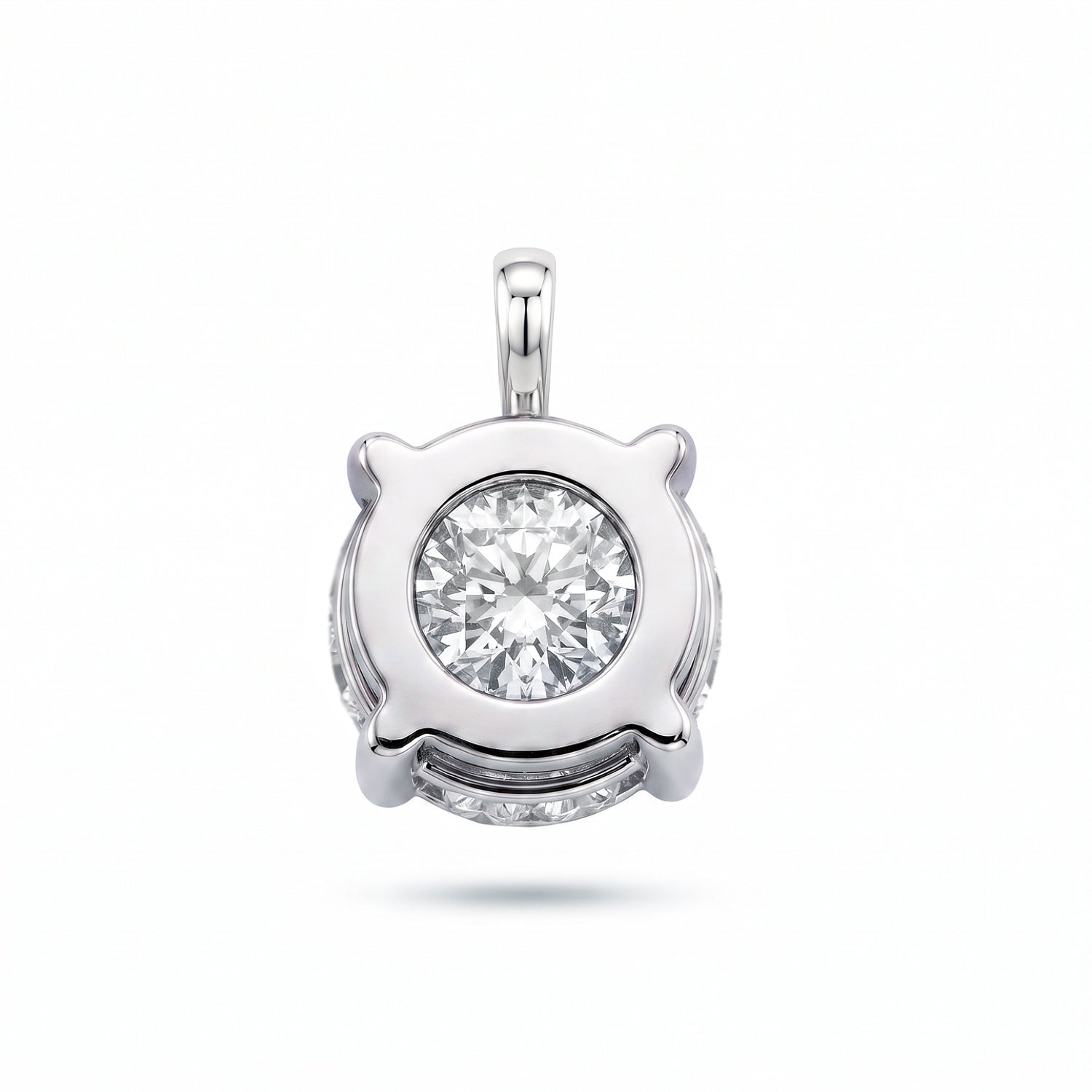 ペンダントトップのみ〖1ct / Fカラー VS1/エクセレントカット〗ラボグロウンダイヤモンド ※チェーンは付きません|プラチナ900 / K18イエローゴールド|ラウンドブリリアント|鑑定書付|定番人気 受注制作/約50日でお届け|NAYA-021a
