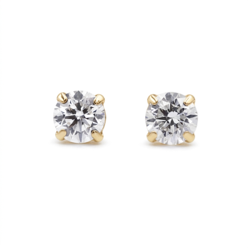 【お客様専用ページ】K18イエローゴールド テニスブレスレット 約1ct 幅1.5mm + 0.5ct×2 ラウンド 4本爪ピアス