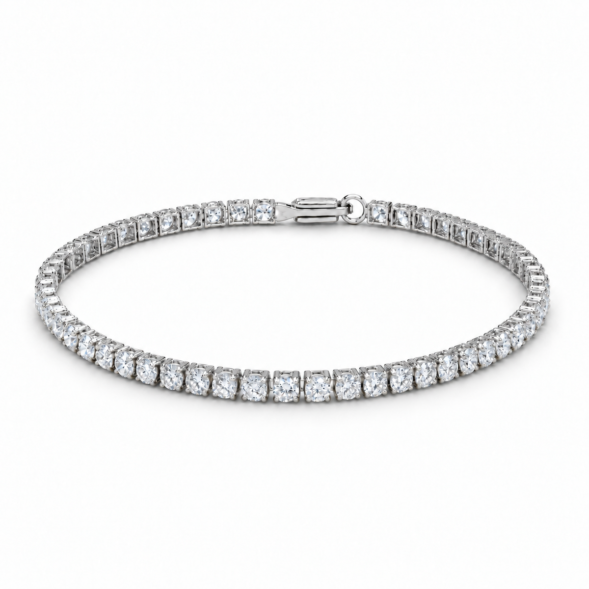 テニスブレスレット〖約3.8ct / 50石 幅約2.8㎜〗ラボグロウンダイヤモンド|プラチナ900 / K18イエローゴールド|FカラーVS1アップエクセレントカットType IIa 受注制作/約50日でお届け
