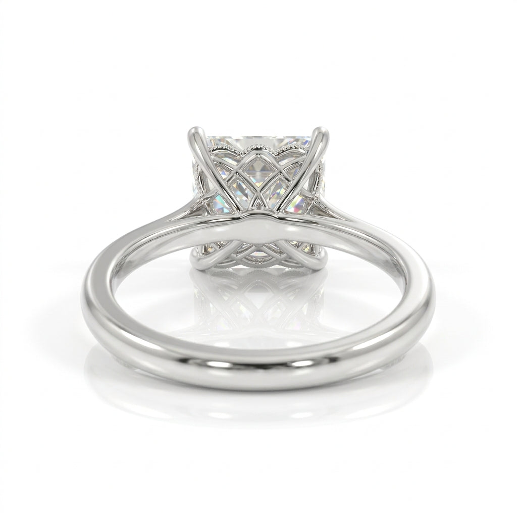〖2ct / Dカラー VVS2〗ラボグロウンダイヤモンド リング|プラチナ900|プリンセスカット ソリテール|IGI鑑定書付き- オーダー制作・納期1−2ヶ月 ND-R007