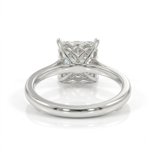 〖2ct / Dカラー VVS2〗ラボグロウンダイヤモンド リング|プラチナ900|プリンセスカット ソリテール|IGI鑑定書付き- オーダー制作