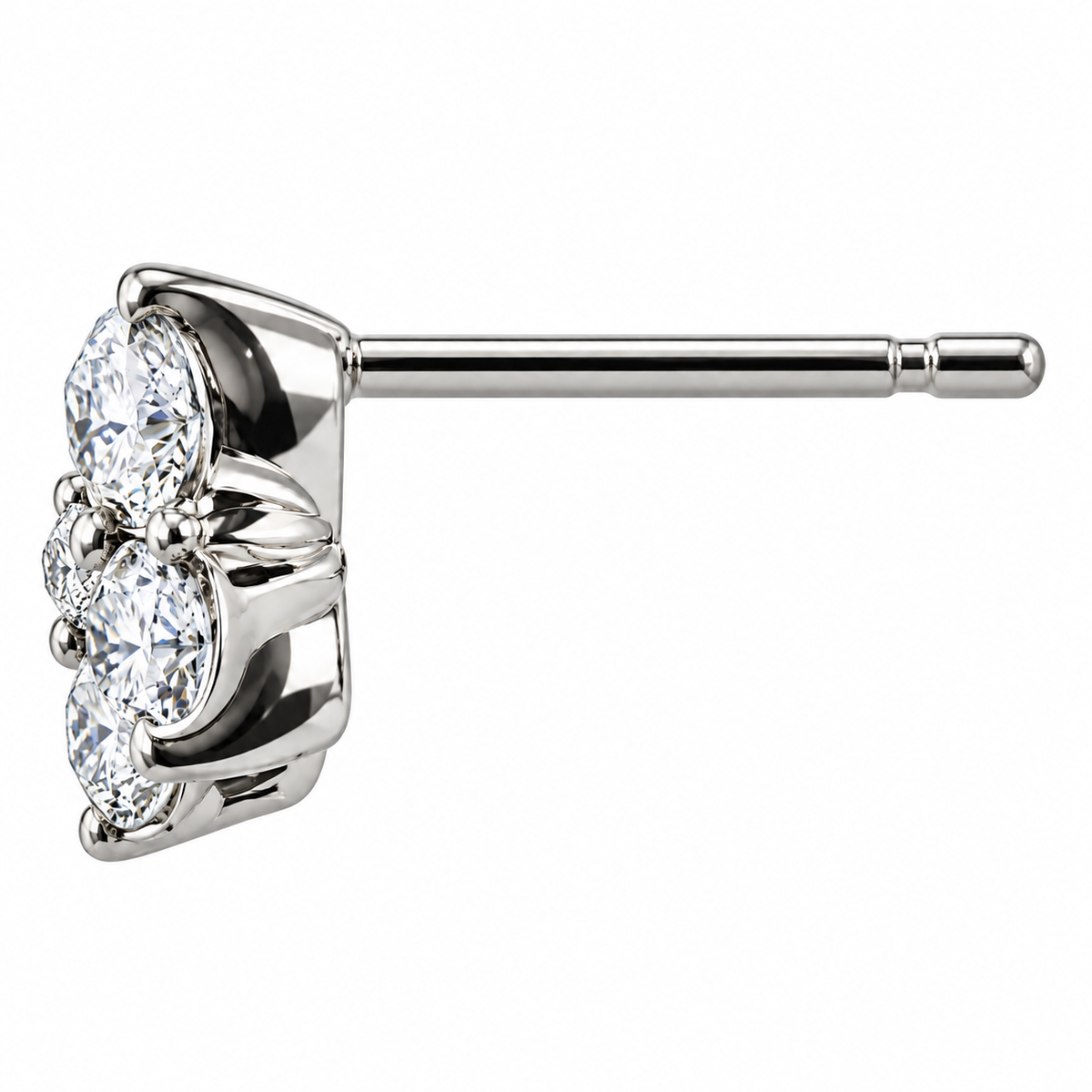 【お客様専用】3ct オーバルカット ダイヤモンドリング PT950 12号 ハーフエタニティデザイン + 0.42ct×2 ダイヤモンドピアス PT950