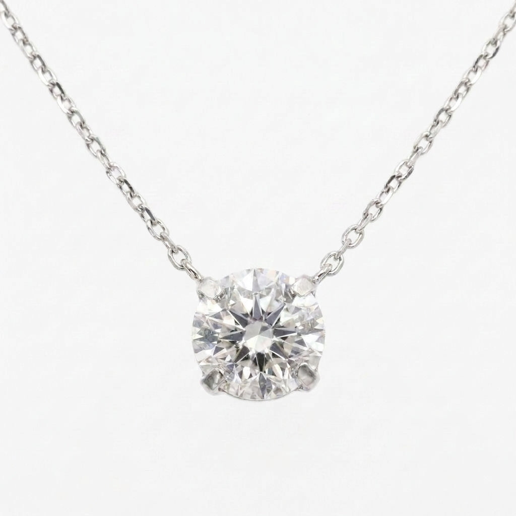 〖0.7ct / Dカラー VVS/エクセレントカット〗ラボグロウンダイヤモンド ペンダント両吊りタイプ|プラチナ900 / K18イエローゴールド|ラウンドブリリアント|IGI鑑定書付き|定番人気 ご注文後約30日~50日で納品|NAYA-018