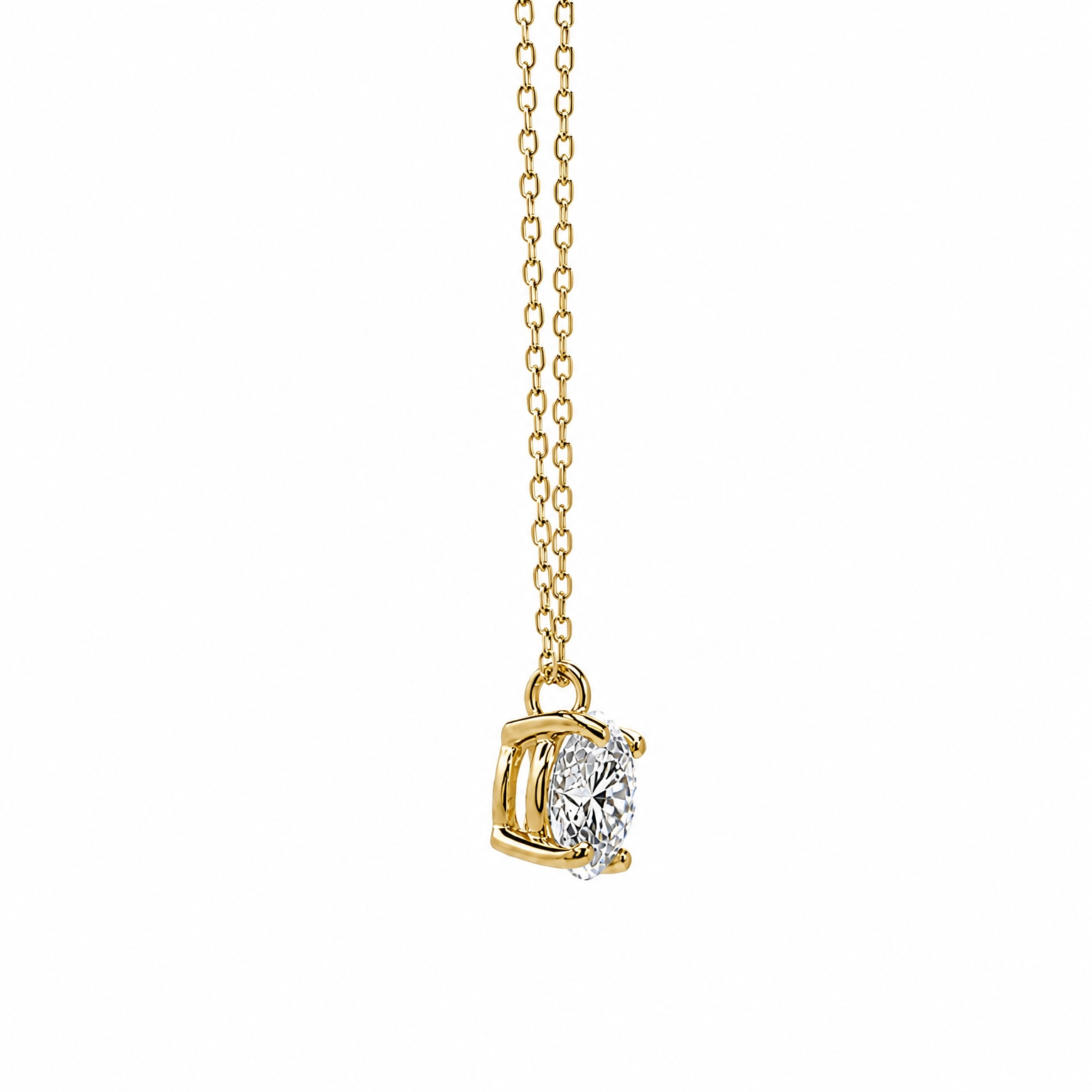 〖0.7ct / Fカラー/VS1/エクセレントカット/二段腰〗ラボグロダイヤモンド ペンダントバチカン真ん中タイプ|プラチナ900 / K18イエローゴールド|ラウンドブリリアント|鑑定書無し|定番人気 受注制作/約50日でお届け|NAYA-015