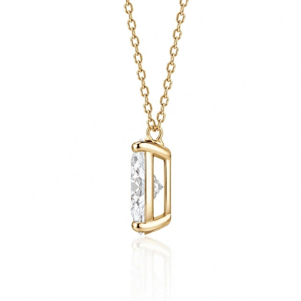 ラボグロウンダイヤモンド ネックレス 1ct Dカラー VVS2 オーバル プラチナ NAYA DIAMOND 画像2