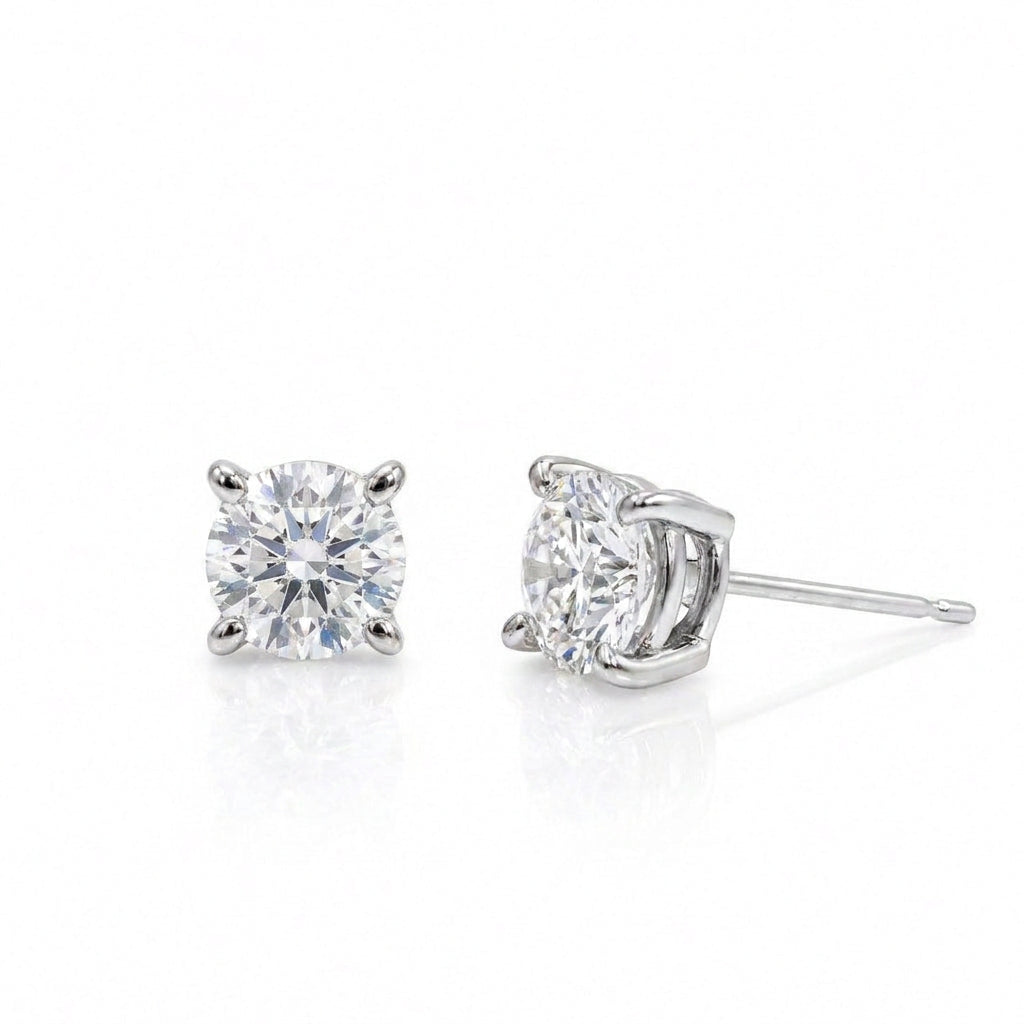 〖0.5ct×2p / Dカラー VVS2/エクセレントカット 二段腰枠〗ラボグロウンダイヤモンド ピアスペア|プラチナ900 / K18イエローゴールド|ラウンドブリリアント|IGI鑑定書付き|定番人気 受注制作/約50日でお届け|NAYA-011b2