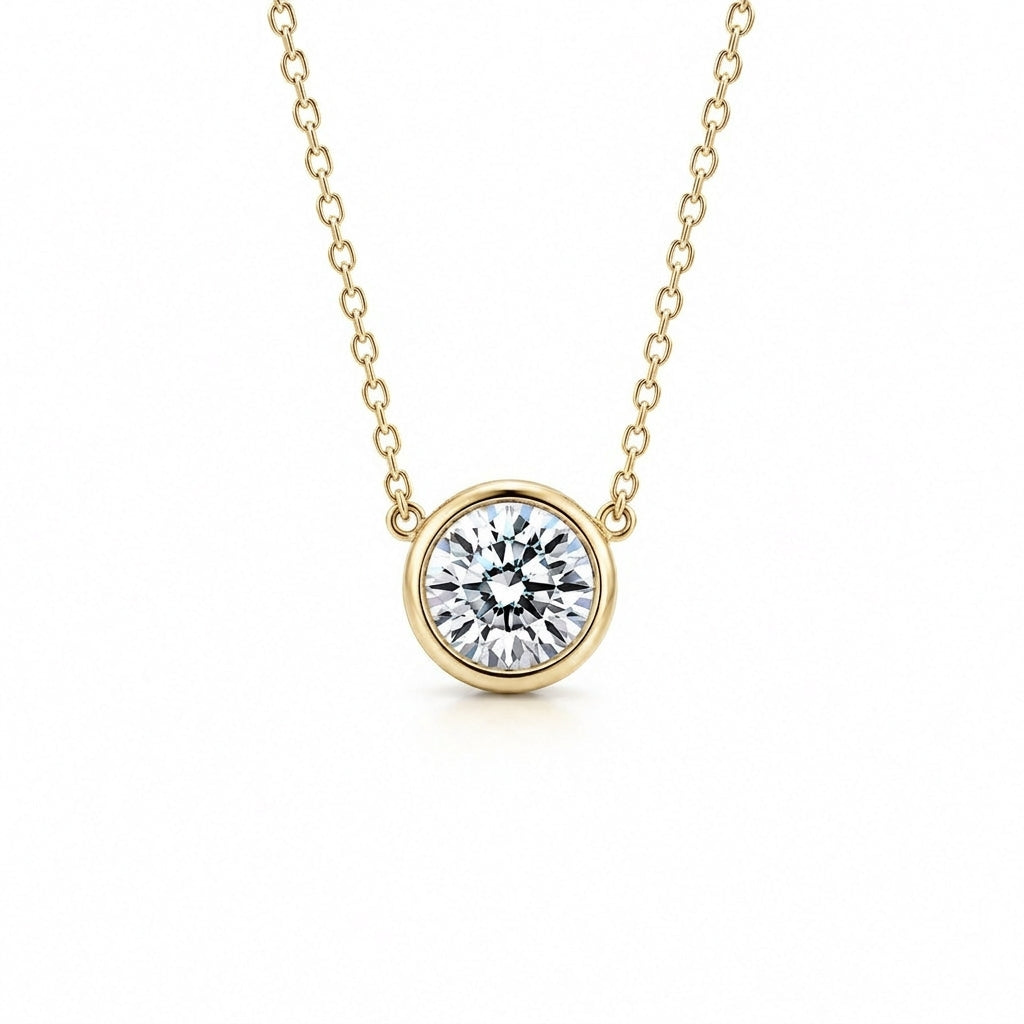 【お客様専用ページ】ベゼルピアス 0.7ct×2石 PT900 + ベゼルペンダント 1ct 両吊り K18 小豆ミラーカット0.96mm 45cm