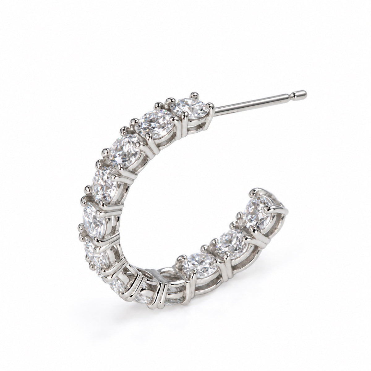 ダイヤモンドエタニティフープピアス〖合計2ct以上/0.1ct×12石 幅約3mm 外径約17mm〗ラボグロウンダイヤモンド|PT900/PT950 / K18イエローゴールドピンクゴールド|Fカラー VS1アップ EX|鑑定書なし|受注制作