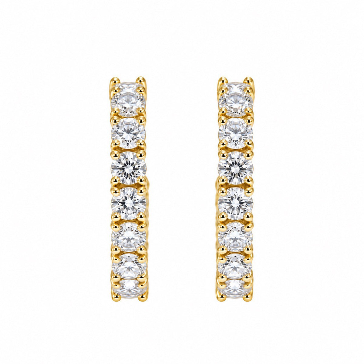 ダイヤモンドエタニティフープピアス〖合計2ct以上/0.1ct×12石 幅約3mm 外径約17mm〗ラボグロウンダイヤモンド|PT900/PT950 / K18イエローゴールドピンクゴールド|Fカラー VS1アップ EX|鑑定書なし|受注制作