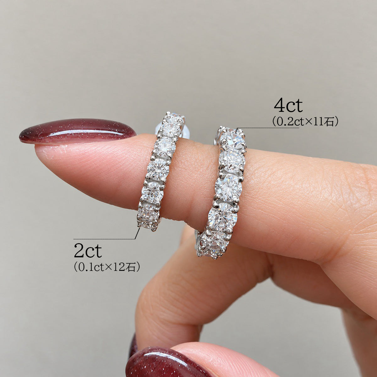 ダイヤモンドエタニティフープピアス〖合計2ct以上/0.1ct×12石 幅約3mm 外径約17mm〗ラボグロウンダイヤモンド|PT900/PT950 / K18イエローゴールドピンクゴールド|Fカラー VS1アップ EX|鑑定書なし|受注制作