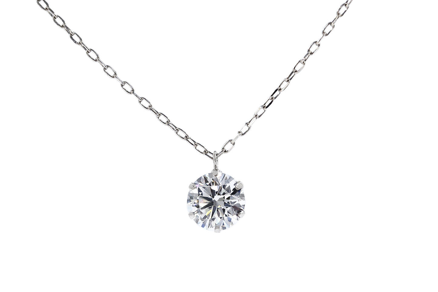 【ご予約】S様専用ページ:(1.7ct)ラボグロウンダイヤモンド ROUND F VVS2/プラチナペンダント 6本爪/0.88mmチェーン IGI鑑定書付き