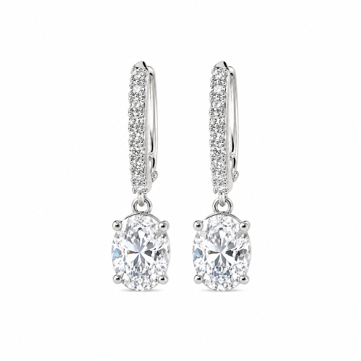 ラボグロウンダイヤモンド ピアス 1ct×2 Dカラー VVS2 オーバル プラチナ NAYA DIAMOND 画像3