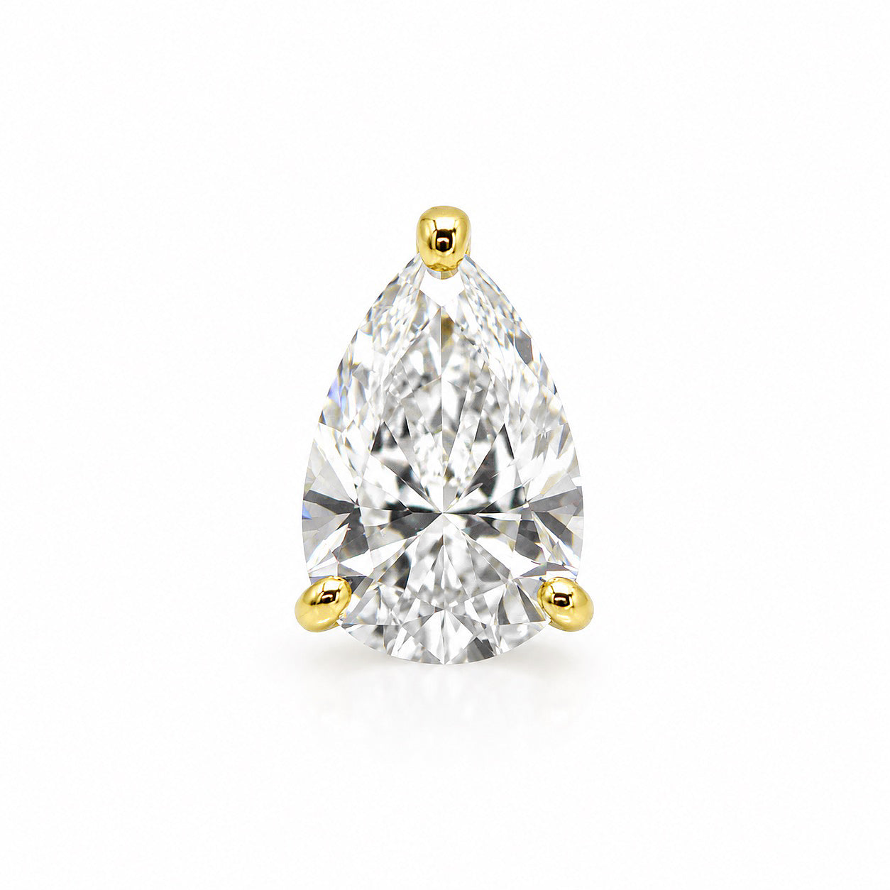 ラボグロウンダイヤモンド ピアス 1ct Dカラー VVS2 ペアシェイプ プラチナ NAYA DIAMOND