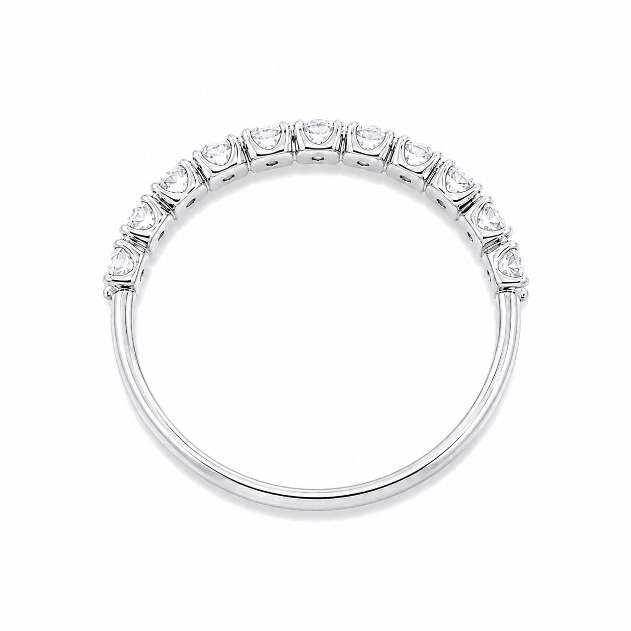 ハーフエタニティリング〖0.7ct/0.06ct×11石 2.5mm〗ラボグロウンダイヤモンド|プラチナPT900/PT950 / K18イエローゴールド|受注制作/約50日でお届け|NAYA-1002|RNR00149