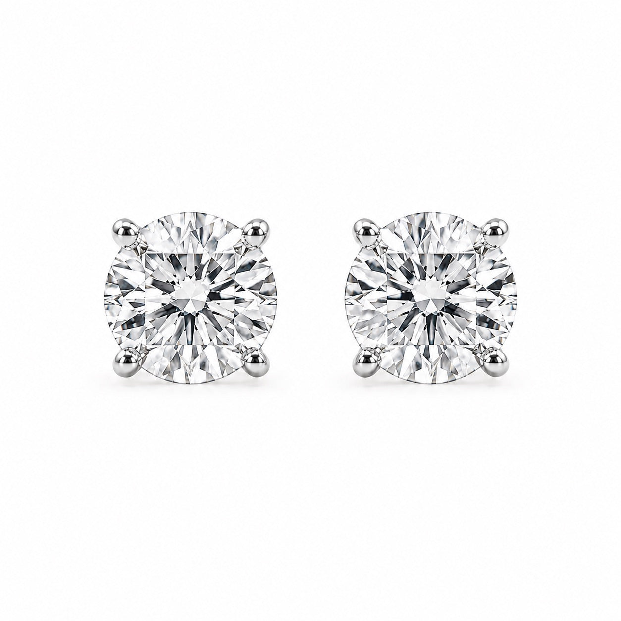 4本爪〖0.7ct×2p / Dカラー VVS/エクセレントカット/二段腰枠〗ラボグロウンダイヤモンド ピアスペア|プラチナ900 / K18イエローゴールド|ラウンドブリリアント|IGI鑑定書付き|定番人気 受注制作/約50日でお届け|NAYA-017