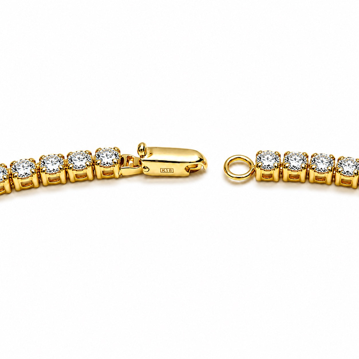 テニスブレスレット〖約3.8ct / 50石 幅約2.8㎜〗ラボグロウンダイヤモンド|プラチナ900 / K18イエローゴールド|FカラーVS1アップエクセレントカットType IIa 受注制作/約50日でお届け