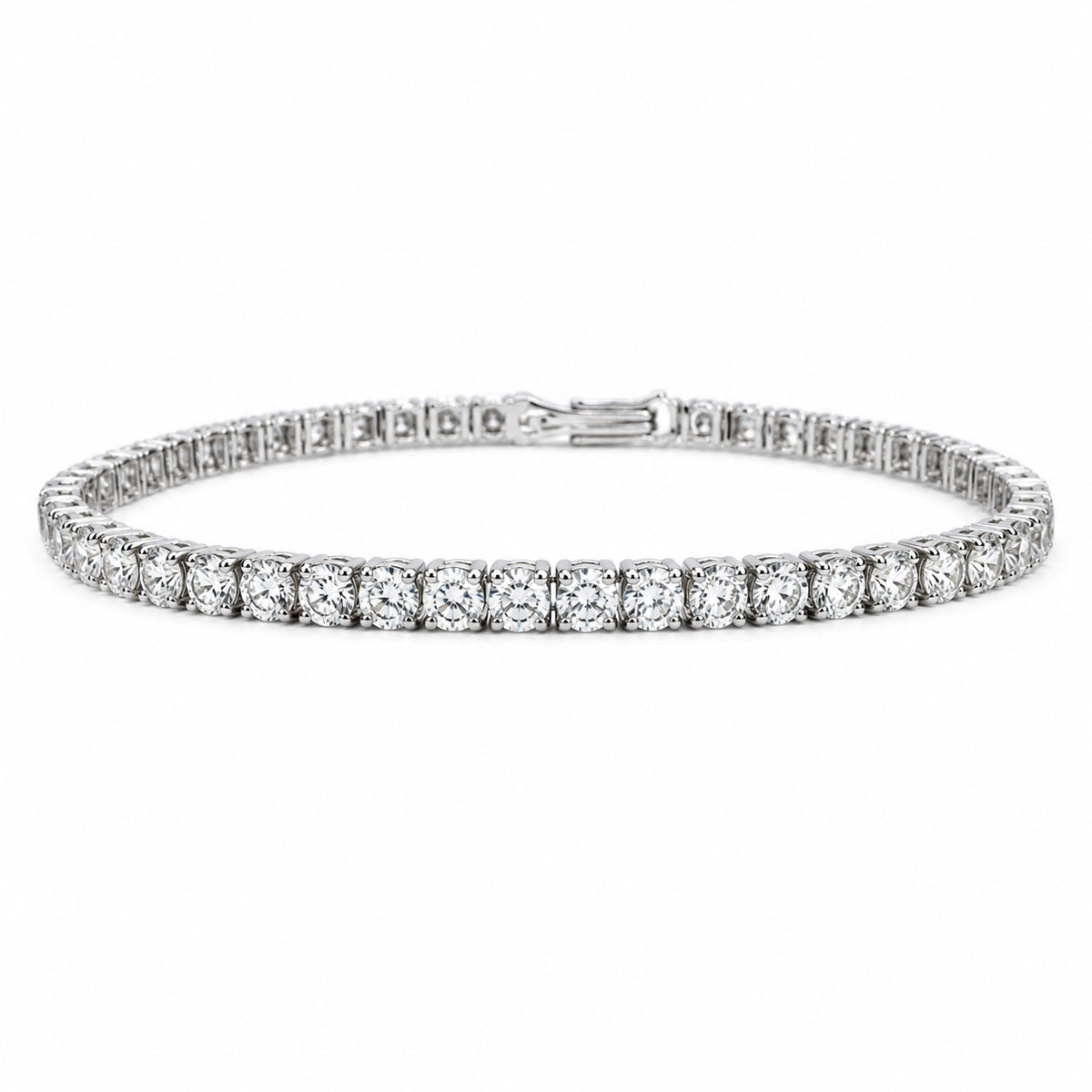 ラボグロウンダイヤモンド テニスブレスレット3.8ct｜プラチナ900 K18 