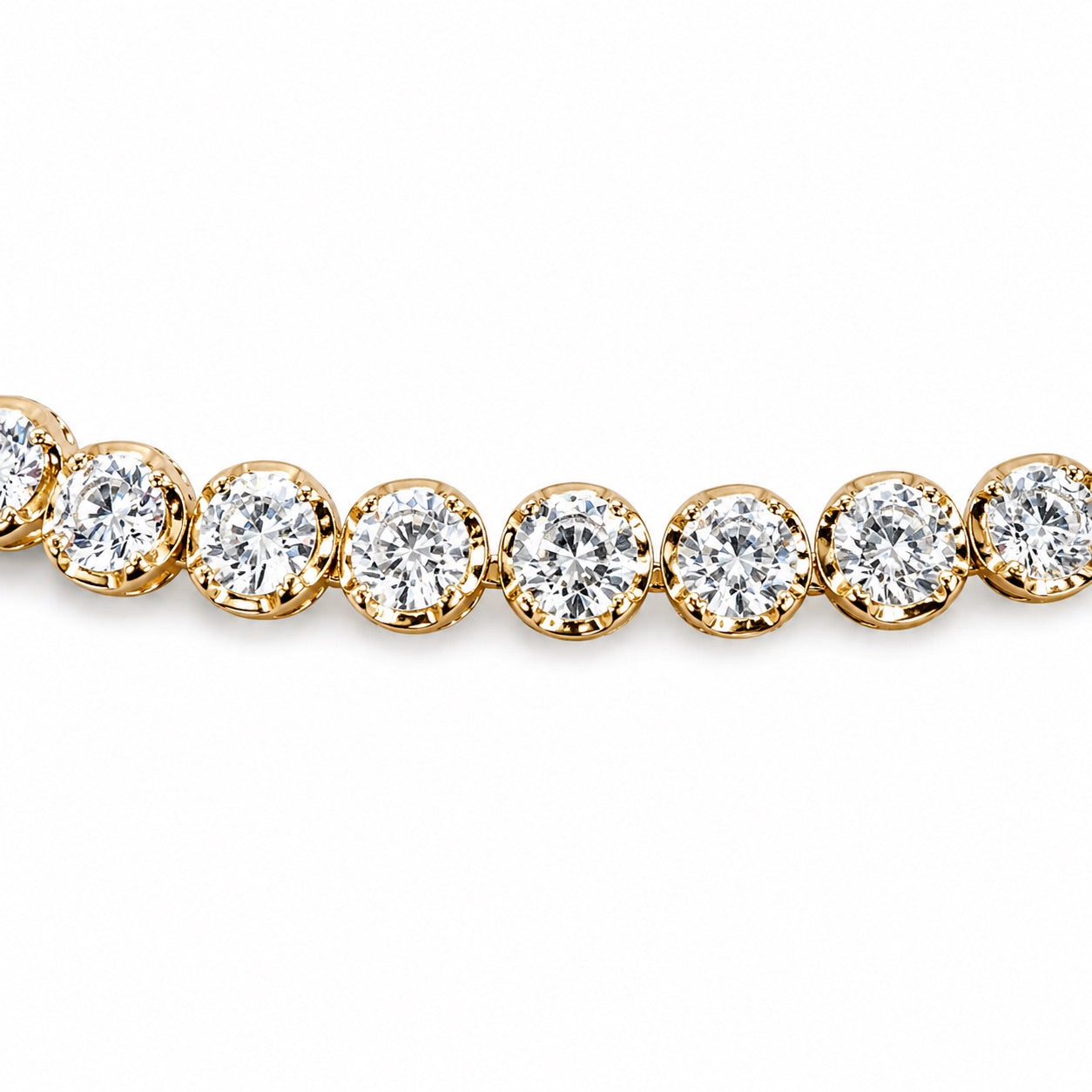 テニスネックレス〖約5.5ct / 計176石 /全長50㎝〗ラボグロウンダイヤモンド|プラチナ900 / K18イエローゴールド|FカラーVS1アップエクセレントカットType IIa 受注制作/約50日でお届け
