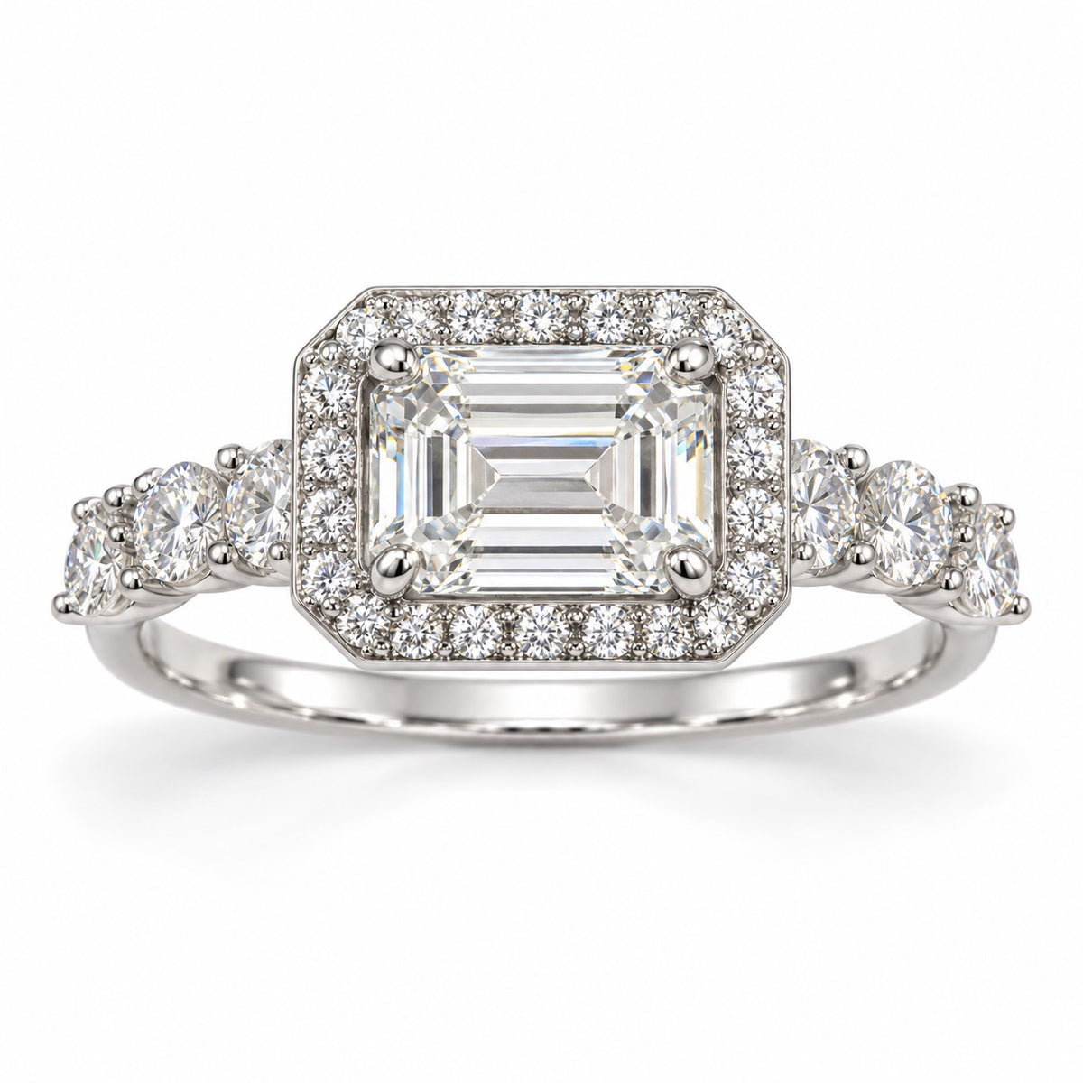 お客様専用ページ 2.2ct エメラルドカットリング + 1ct×2 アッシャーカットピアス + 1.5ct プリンセスカットペンダント