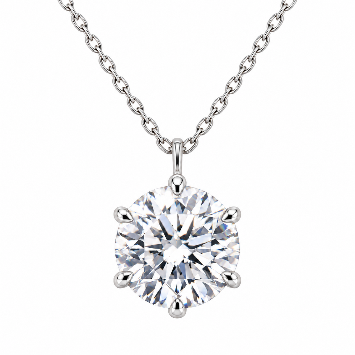 【お客様専用】〖1.5ct / Dカラー VVS2〗ラボグロウンダイヤモンド ペンダント|6本爪 2段腰 中通し|小豆チェーン1.3〜1.4mm 45cmスライドアジャスター付|PT900/850|IGI鑑定書付