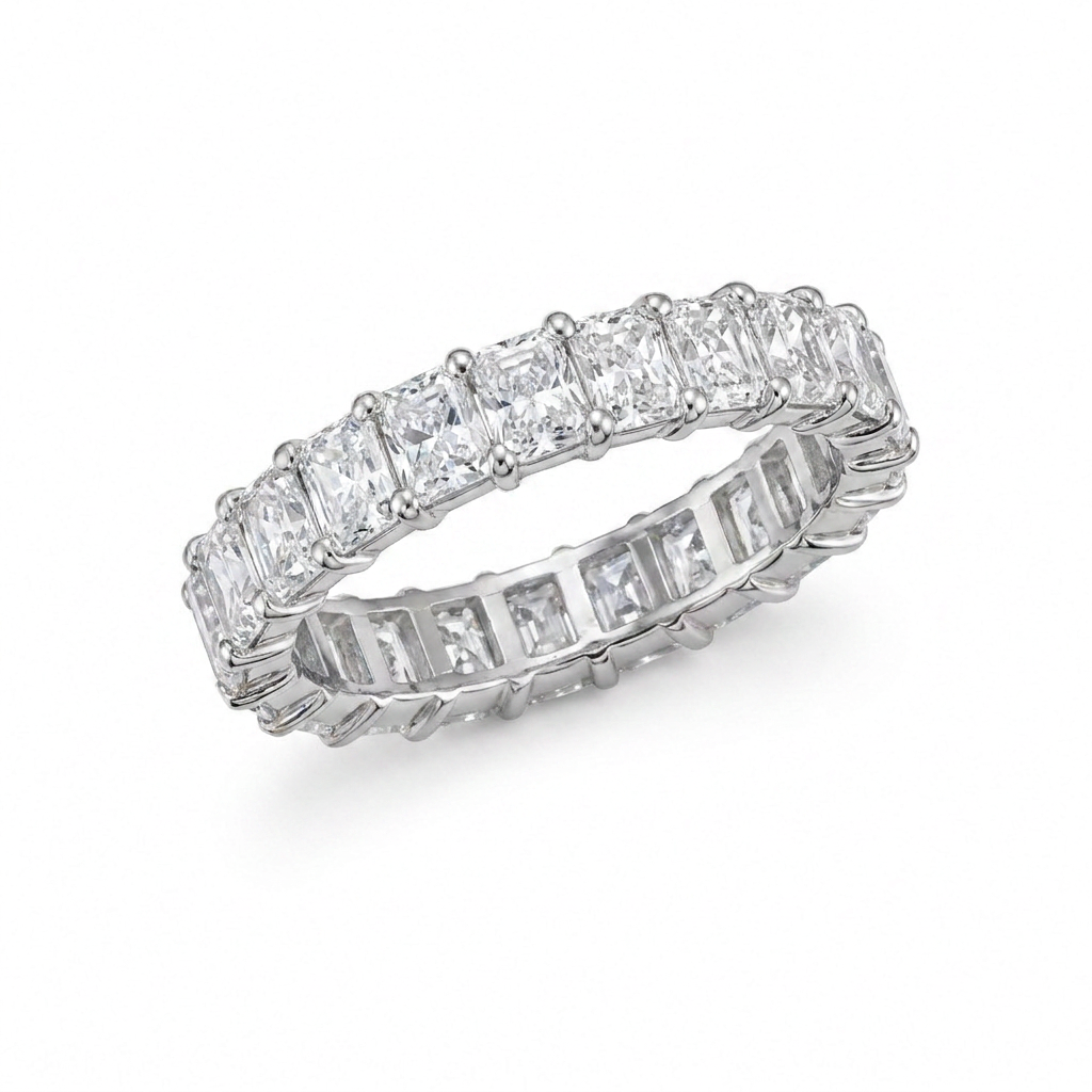 【お客様専用ページ】ラディアントカット フルエタニティリング|約3.3ct 縦幅3.7mm リング幅4.5mm|PT950|11号