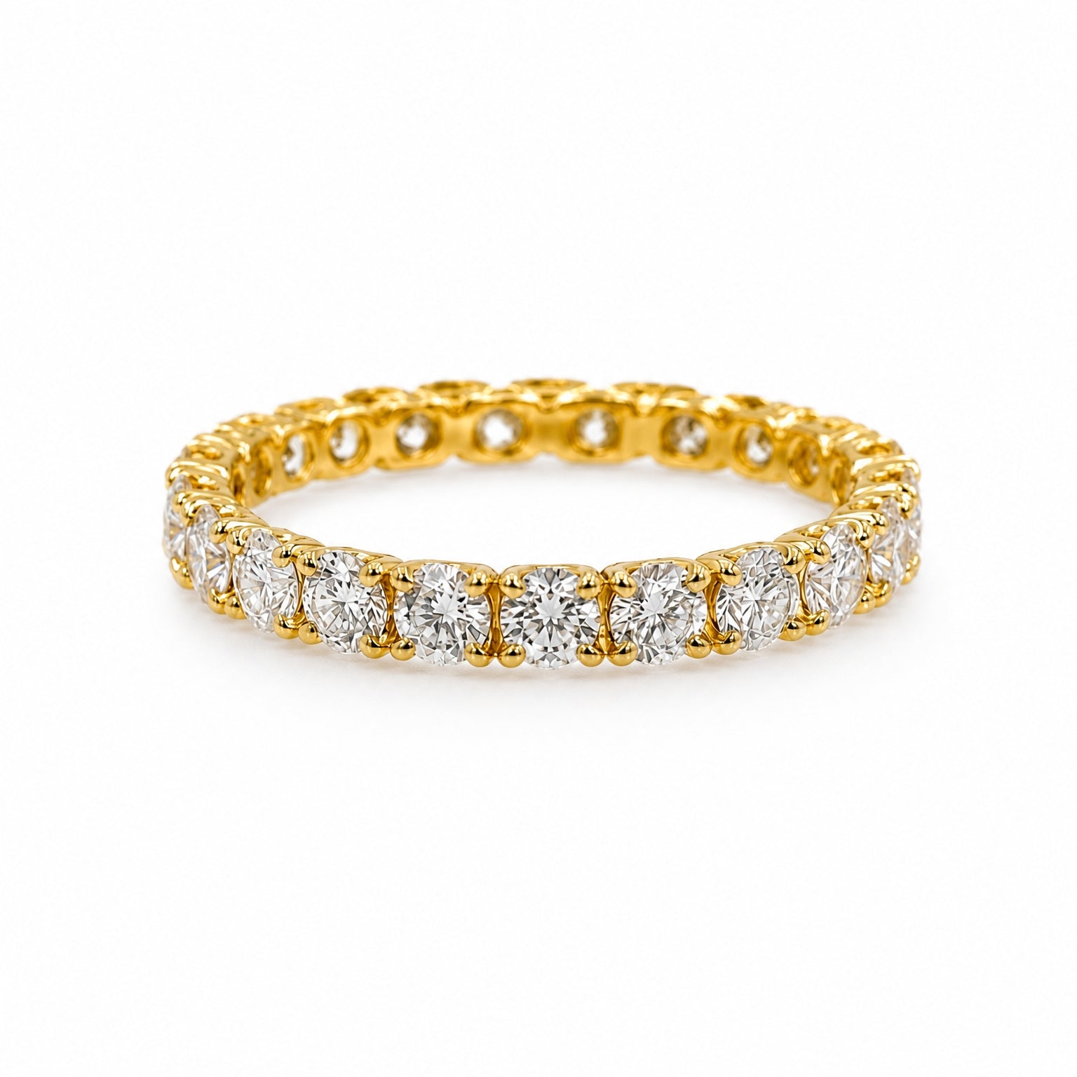 【お客様専用ページ】4点セット|フルエタニティ 3ct K18 + エメラルドカットフルエタニティ 3.8ct PT950 + ピンキーリング加工 K18 3.5号+1.6ミリ フルエタニティリングPT950
