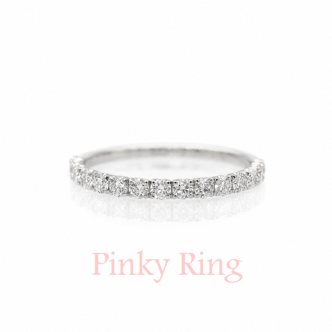 PINKYハーフエタニティリング〖0.4ct/0.03ct×15石幅2mm 〗ラボグロウンダイヤモンド｜プラチナPT900/PT950 / K18イエローゴールド｜受注製造約50日｜NAYA-1002｜RNR00149｜