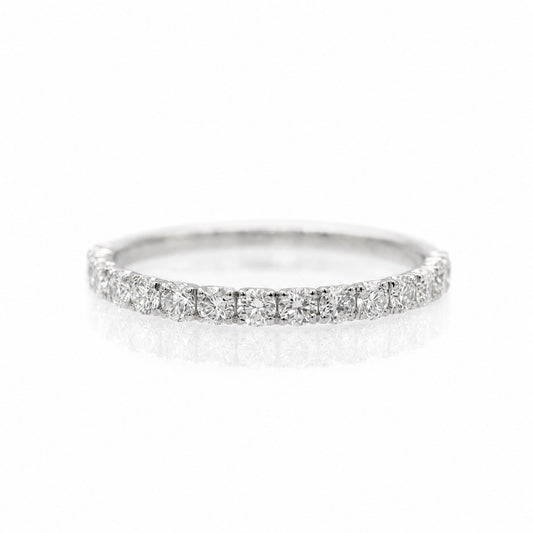 〖0.4ct/0.03ct×15石2mm 〗ラボグロウンダイヤモンド ハーフエタニティリング｜プラチナPT900/PT950 / K18イエローゴールド｜受注製造約50日｜NAYA-1002｜RNR00149