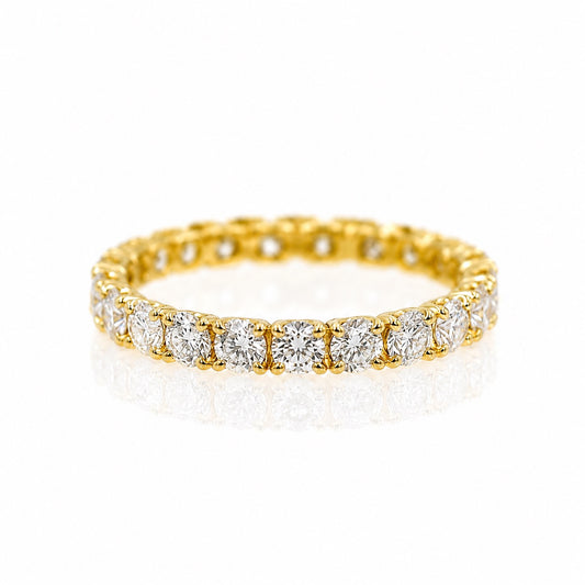 ラボグロウンダイヤモンド フルエタニティリング｜約2ct｜0.1ct×20ピース｜K18　イエローゴールド　Fカラー VS1アップ エクセレントカット