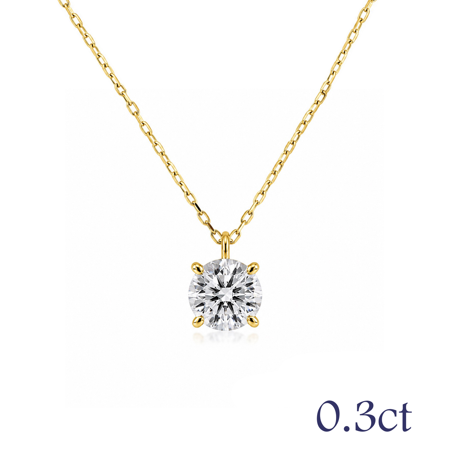 〖0.3ct / Dカラー VVS/エクセレントカット〗ラボグロウンダイヤモンド ペンダント｜K18イエローゴールド｜ラウンドブリリアント｜IGI鑑定書付き｜定番人気 ご注文後約30日～50日で納品｜NAYA-006b