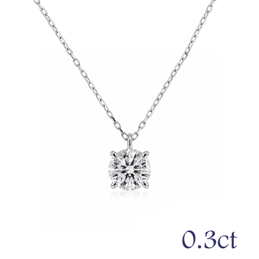 〖0.3ct / Dカラー VVS/エクセレントカット〗ラボグロウンダイヤモンド ペンダント｜プラチナ900 / K18イエローゴールド｜ラウンドブリリアント｜IGI鑑定書付き｜定番人気 ご注文後約30日～50日で納品｜NAYA-006