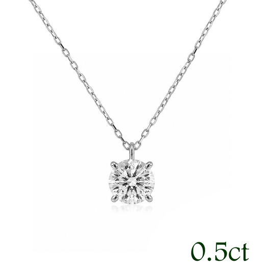 〖0.5ct / Fカラー VS1/エクセレントカット〗ラボグロウンダイヤモンド ペンダント｜プラチナ900｜ラウンドブリリアント｜鑑定書無し｜定番人気 ご注文後約30日～50日で納品｜NAYA-009