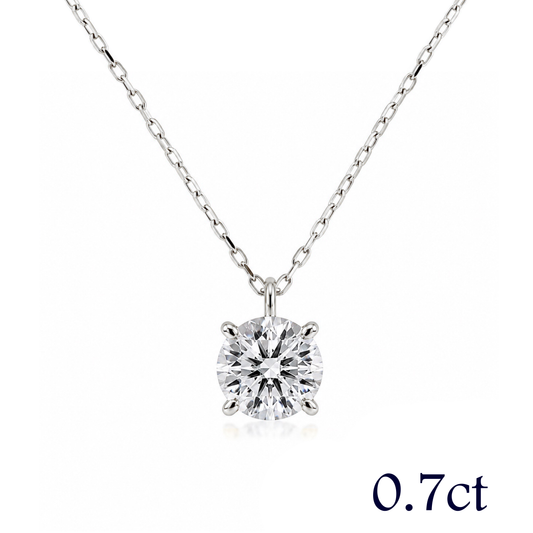 〖0.7ct / Fカラー VS1/エクセレントカット〗ラボグロダイヤモンド ペンダント｜プラチナ900｜ラウンドブリリアント｜鑑定書無し｜定番人気 ご注文後約30日～50日で納品｜NAYA-015