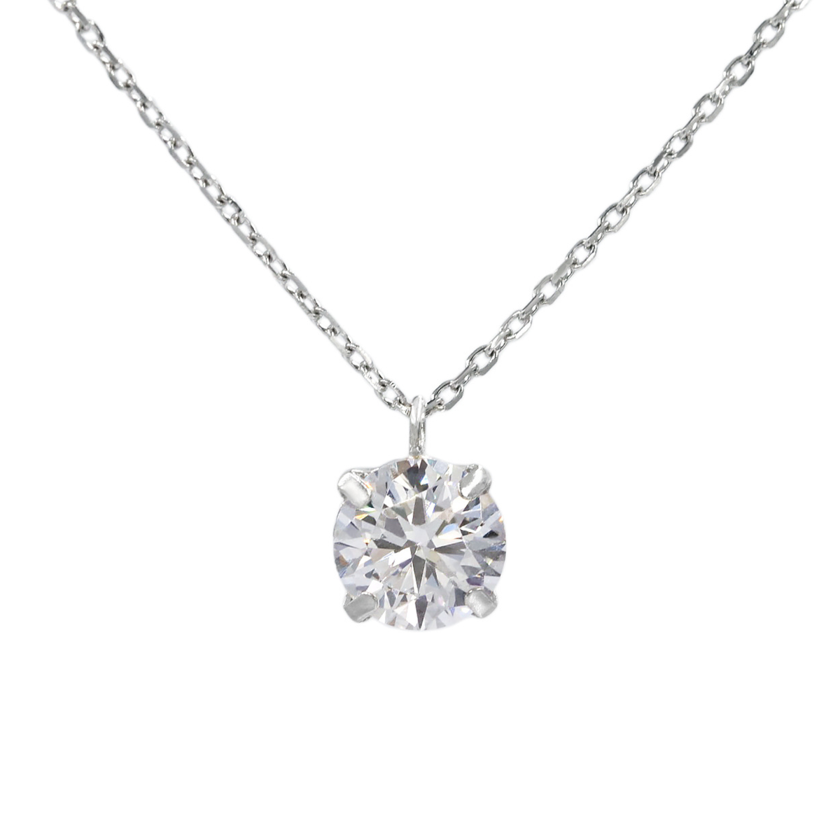 【お客様専用ページ】ラウンドブリリアント ペンダント 0.75ct Fカラー VS1 EX PT900 中通し 0.65mm 45cm ＋ フルエタニティ 2.5mm 11号 PT900｜おまとめ割
