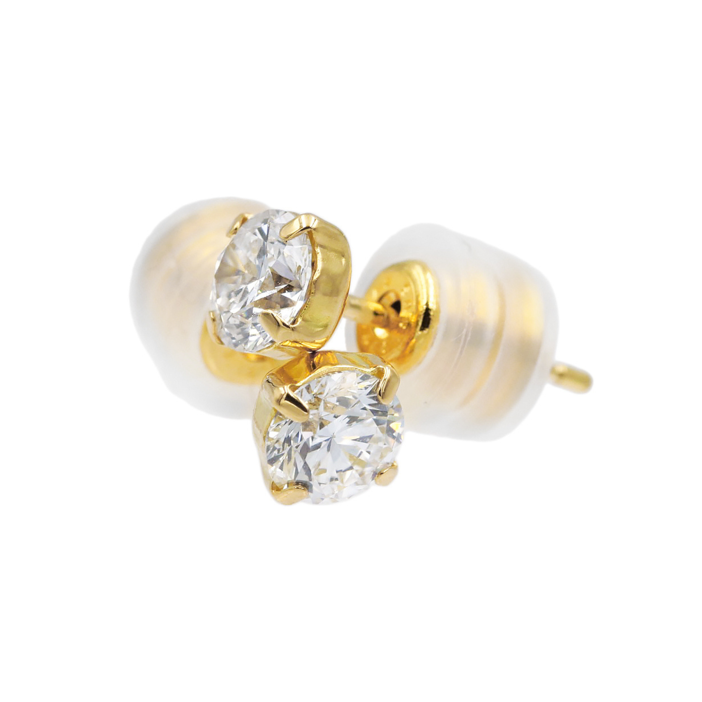 サイトリニューアル記念特別セール〖0.7ct ×2p/ Fカラー VS1〗ラボグロウンダイヤモンド ピアスペア｜K18イエローゴールド｜ラウンドブリリアント｜鑑定書無し｜ご予約販売 6月中旬発送開始｜NAYA-014b