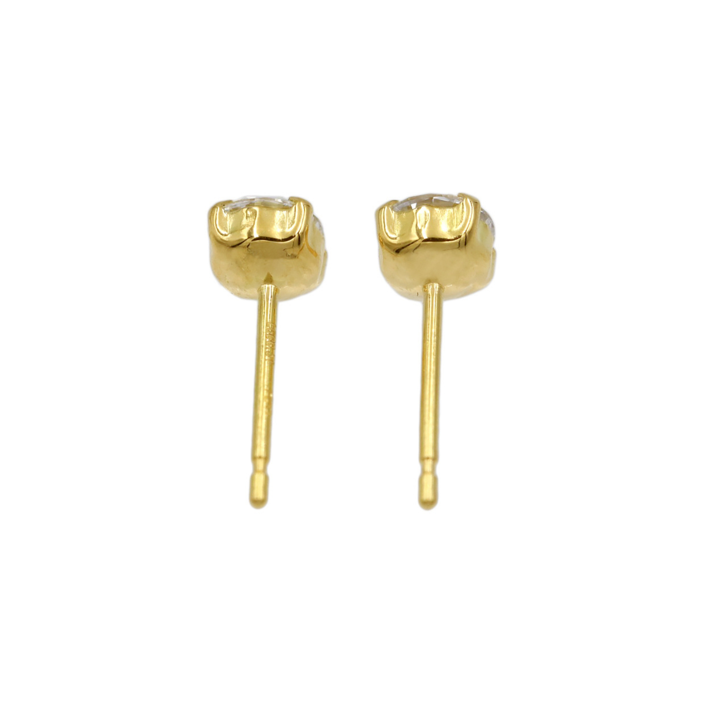 サイトリニューアル記念特別セール〖0.7ct ×2p/ Fカラー VS1〗ラボグロウンダイヤモンド ピアスペア｜K18イエローゴールド｜ラウンドブリリアント｜鑑定書無し｜ご予約販売 6月中旬発送開始｜NAYA-014b