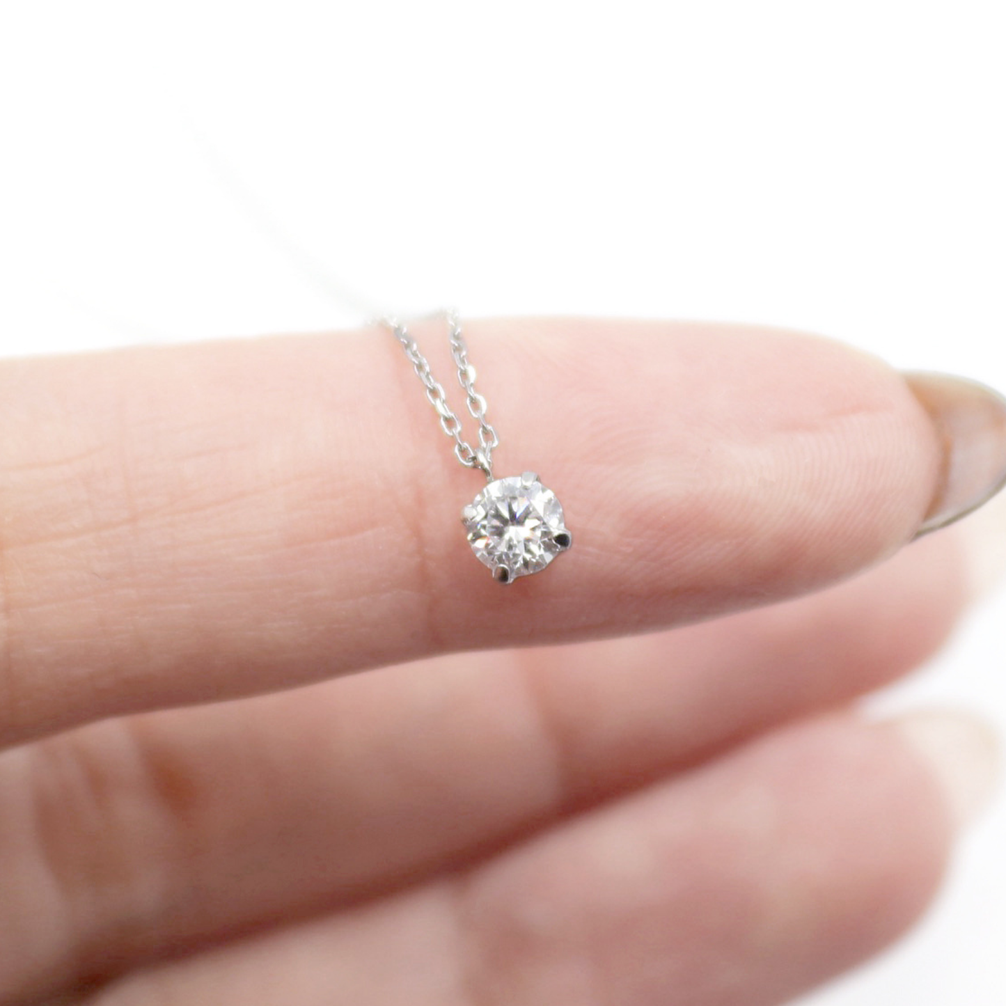 〖0.3ct / Fカラー VS1〗ラボグロウンダイヤモンド ペンダント｜プラチナ900｜ラウンドブリリアント｜鑑定書無し｜定番人気 ご注文後約30日～50日で納品｜NAYA-003