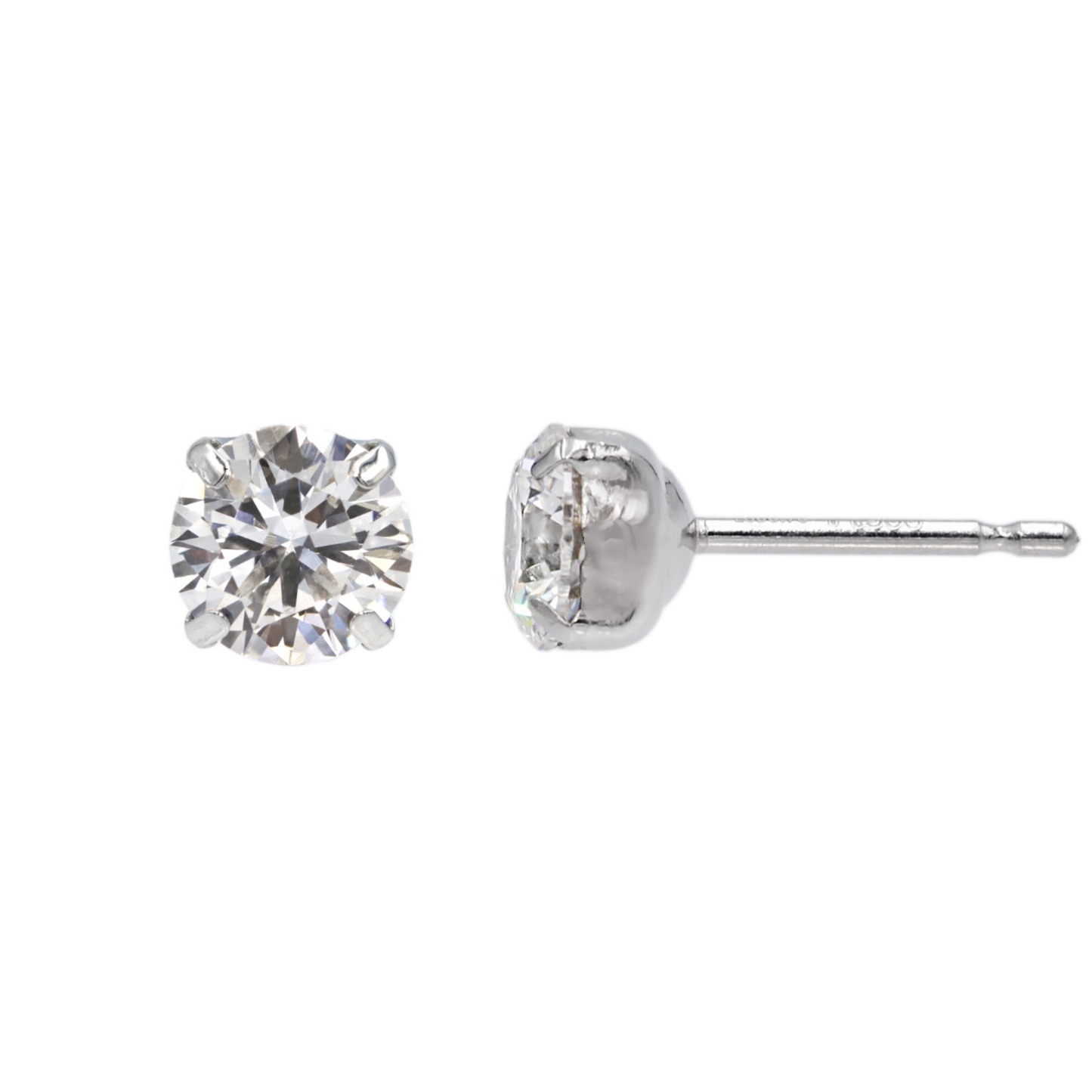 〖0.3ct×2p / Fカラー VS1/エクセレントカット〗ラボグロウンダイヤモンド ピアスペア｜プラチナ900｜ラウンドブリリアント｜鑑定書無し｜定番人気 ご注文後約30日～50日で納品｜NAYA-002