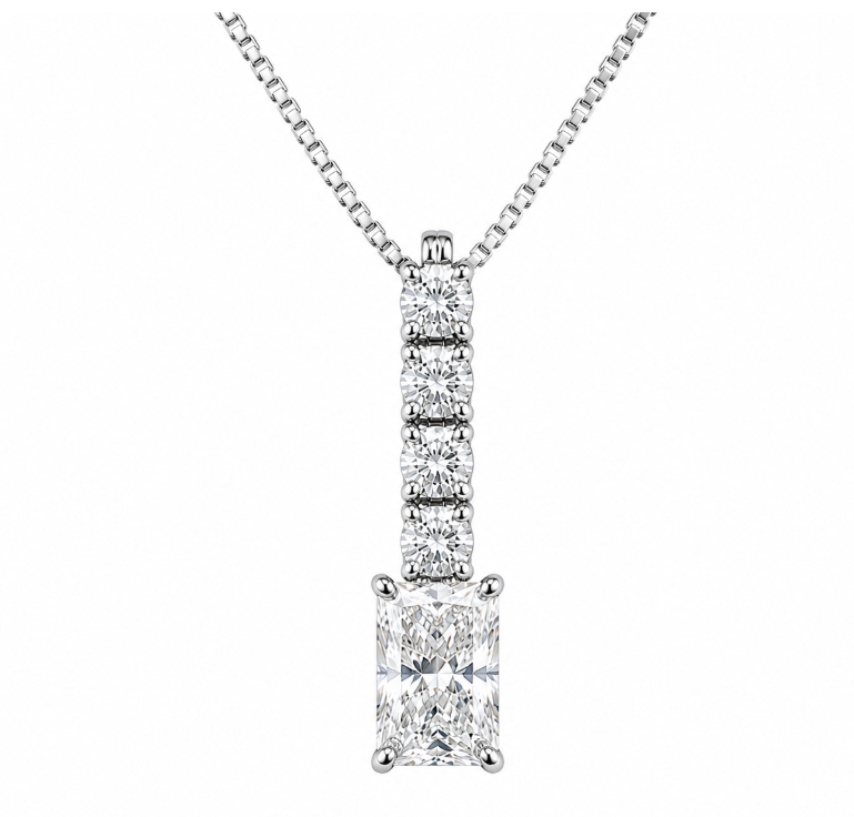 【お客様専用ページ】テニスブレスレット 約3.8ct 15.5cm PT900 ＋ ラディアントカット ペンダントトップ 0.2ct＋4石｜おまとめ割