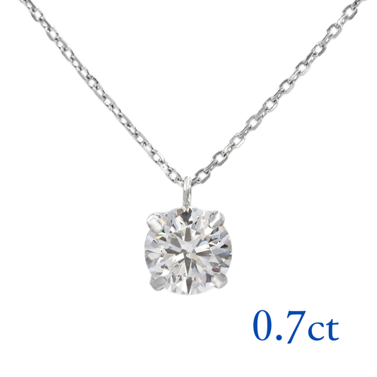 〖0.7ct / Dカラー VVS〗ラボグロウンダイヤモンド ペンダント｜プラチナ900｜ラウンドブリリアント｜IGI鑑定書付き｜定番人気 ご注文後約30日～50日で納品｜NAYA-018