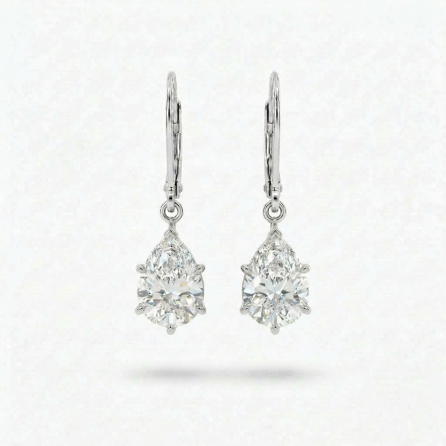 〖1ct×2 / Dカラー VS1〗ラボグロウンダイヤモンド ピアス｜プラチナ900｜ペアシェイプ｜IGI鑑定書付き -オーダー制作・納期1−2ヶ月　ND-E001