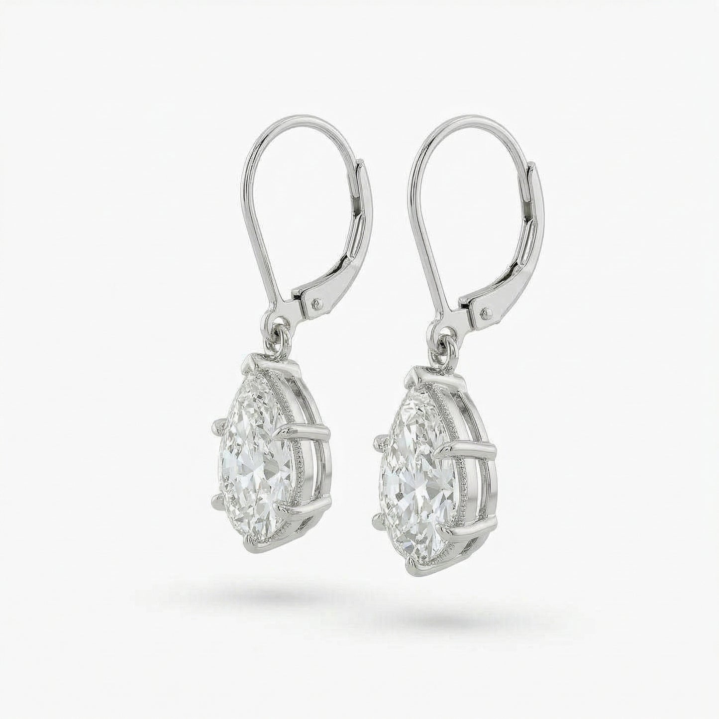 〖1ct×2 / Dカラー VS1〗ラボグロウンダイヤモンド ピアス｜プラチナ900｜ペアシェイプ｜IGI鑑定書付き -オーダー制作・納期1−2ヶ月　ND-E001