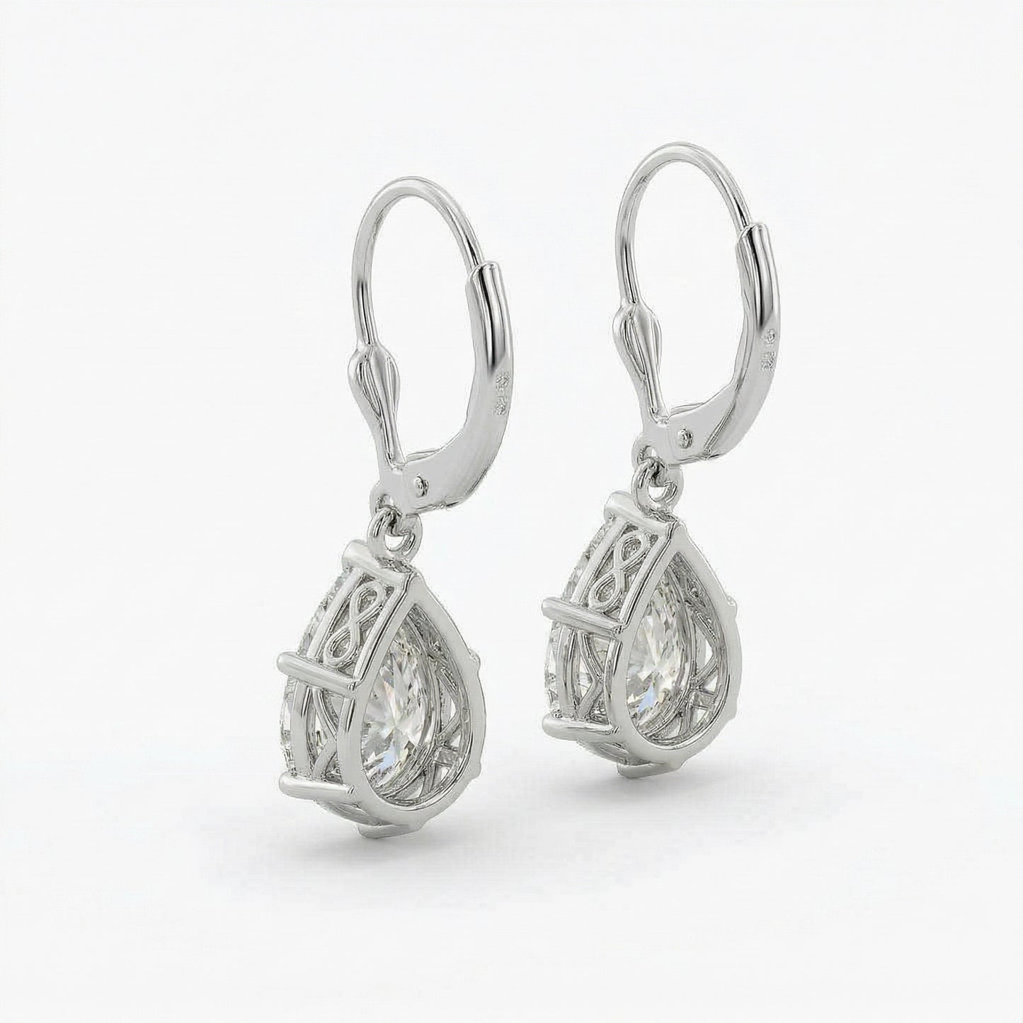 〖1ct×2 / Dカラー VS1〗ラボグロウンダイヤモンド ピアス｜プラチナ900｜ペアシェイプ｜IGI鑑定書付き -オーダー制作・納期1−2ヶ月　ND-E001