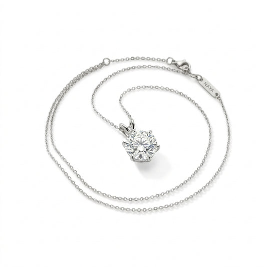 〖2ct / Dカラー VVS2〗ラボグロウンダイヤモンド ネックレス｜プラチナ900/850｜ラウンドブリリアント｜IGI鑑定書付き -オーダー制作・納期1−2ヶ月　ND-N002