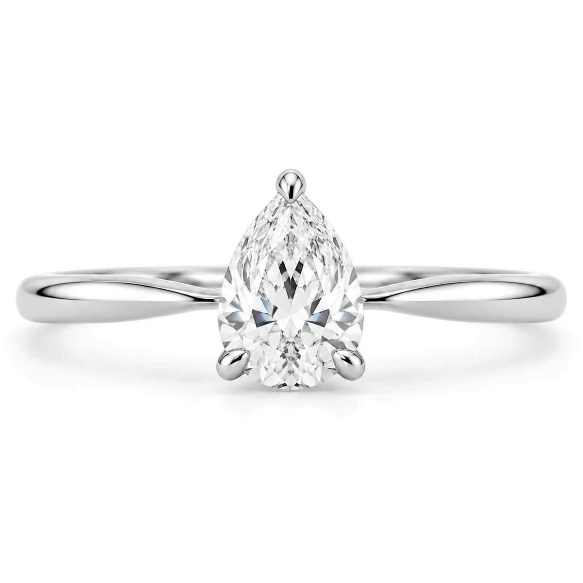 【お客様専用】ペアシェイプダイヤモンドリング〖1.31ct〗IGI鑑定書付｜DカラーVVS1｜PT950｜5号｜リング幅1.6mm
