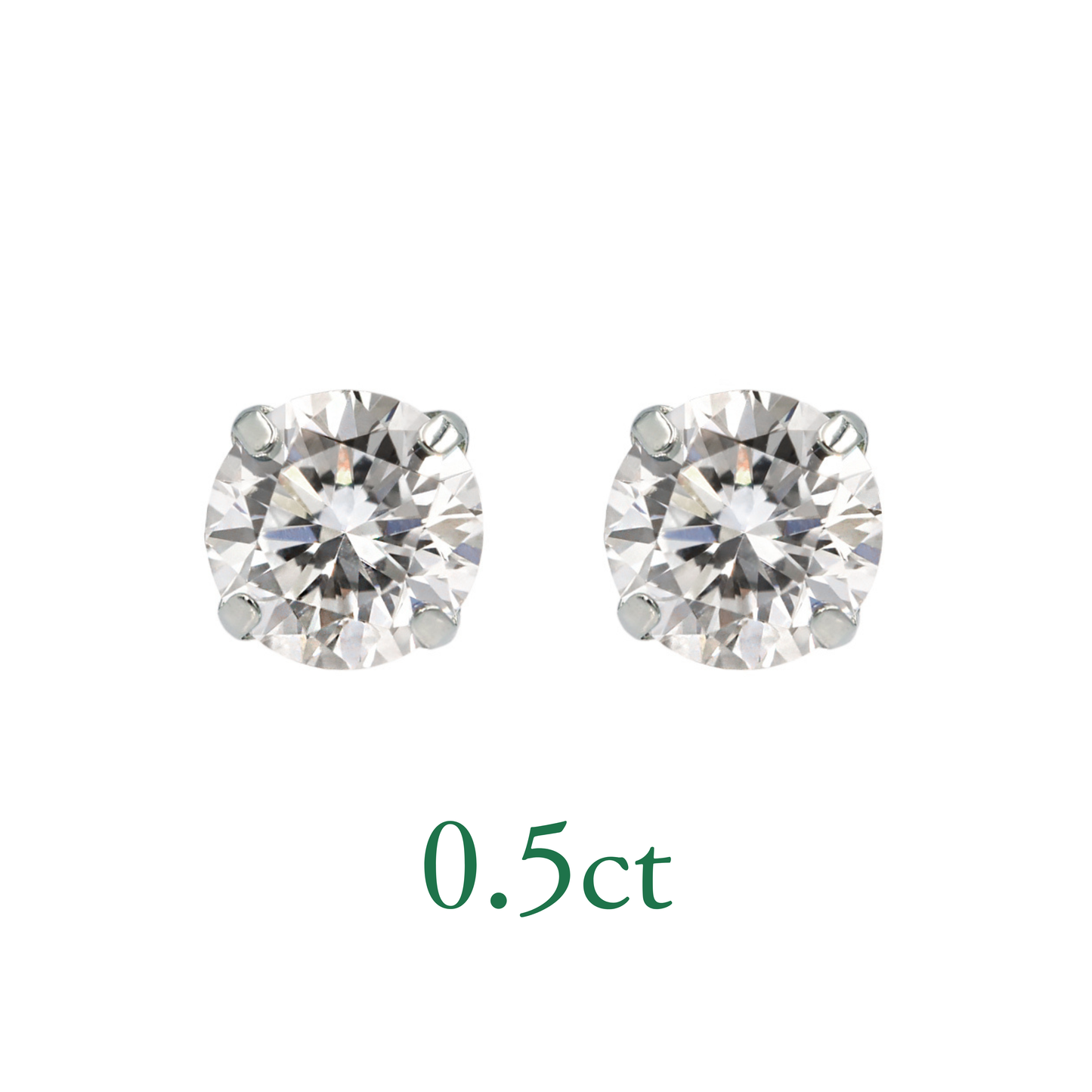 〖0.5ct ×2p/ Fカラー VS1〗ラボグロウンダイヤモンド ピアスペア｜プラチナ900｜ラウンドブリリアント｜鑑定書無し｜定番人気 ご注文後約30日～50日で納品｜NAYA-008