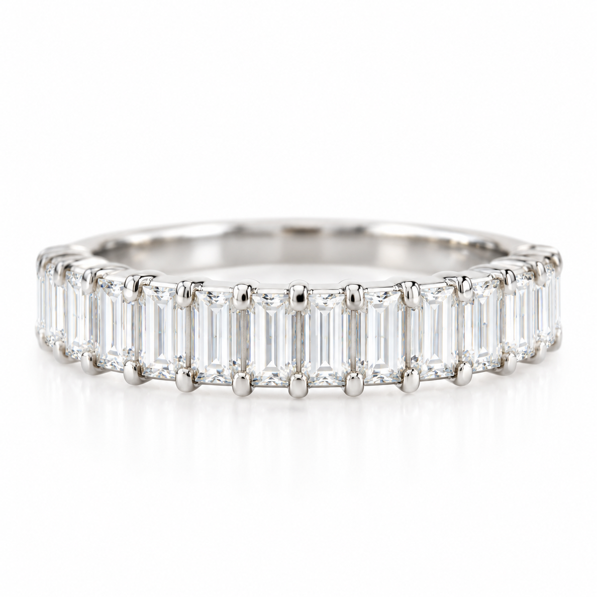 【お客様専用ページ】バケットカット ハーフエタニティリング〖約1.5ct / 4×2mm〗PT950 11号