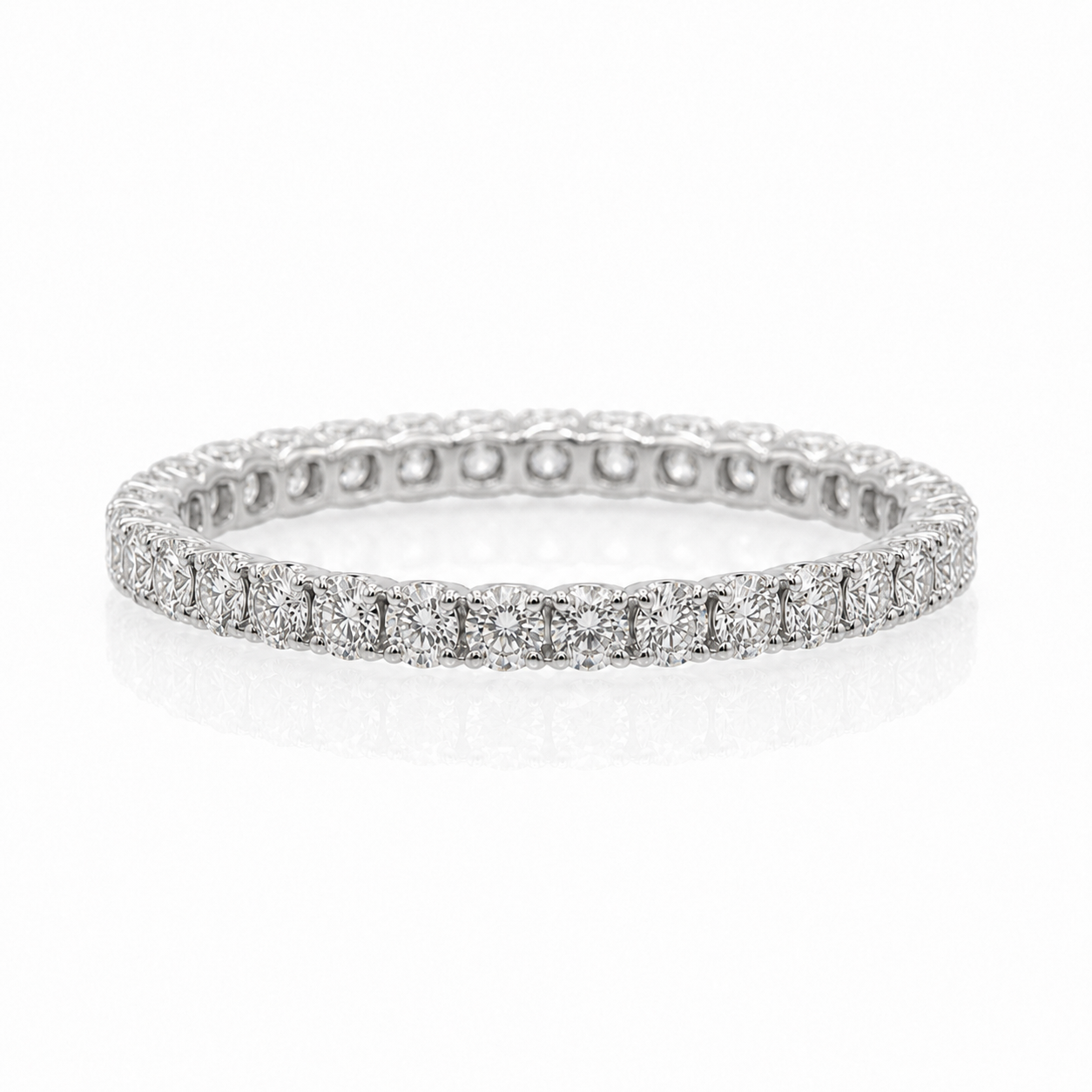 【お客様専用ページ】テニスブレスレット 約3.8ct 15.5cm K18 ＋ PINKYフルエタニティ 約0.5ct PT950｜セット割引