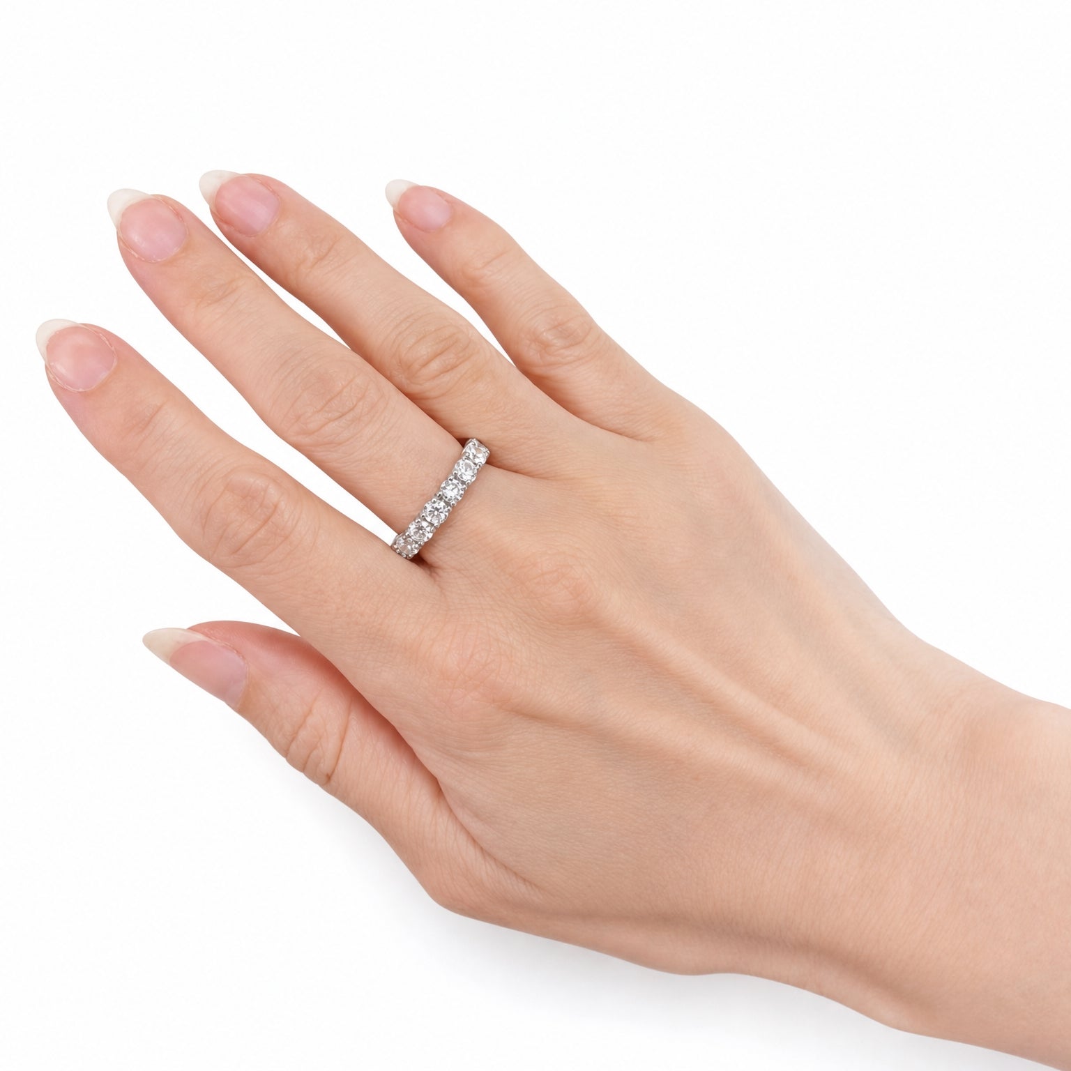 フルエタニティリング〖3ct/0.2ct×16石 3.8㎜〗ラボグロウンダイヤモンド｜プラチナ900 or 950 / K18イエローゴールド｜Fカラー VS1アップ エクセレントカット｜受注製造約50日